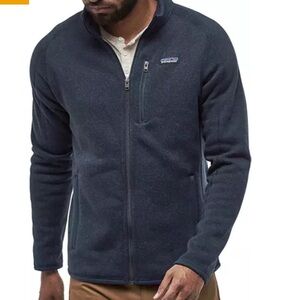 Patagonia Men's Dark Blue Zip-Up Sweater